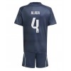 Real Madrid David Alaba #4 Bortaställ Barn 2025-26 Korta ärmar (+ Korta byxor)